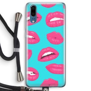 Bite my lip: Huawei P20 Transparant Hoesje met koord