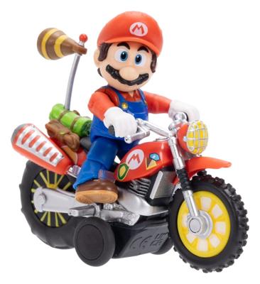 The Super Mario Galaxy Movie Action Figure with Pull Back Motorcycle Mario 6 cm