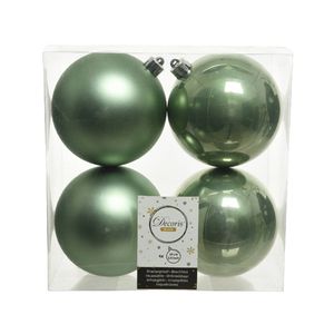 kerstbal plc d10cm s.groen 4st