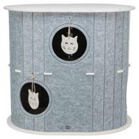 TRIXIE SPEELBOX MARA OVAAL VILT ZAND / GRIJS