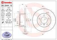 Remschijf BREMBO, Remschijftype: Massief, u.a. fÃ¼r Mercedes-Benz, Puch