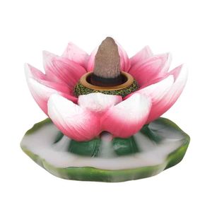 Backflow Wierook Houder Kleurige Lotusbloem Polyresin (4.5 cm)