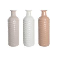 Vaas DKD Home Decor Terra cotta Mauve Licht Roze Dolomite 13 x 13 x 41 cm (3 Stuks)