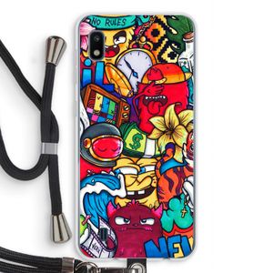 No Rules: Samsung Galaxy A10 Transparant Hoesje met koord