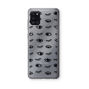 Eye pattern #2: Samsung Galaxy A31 Transparant Hoesje