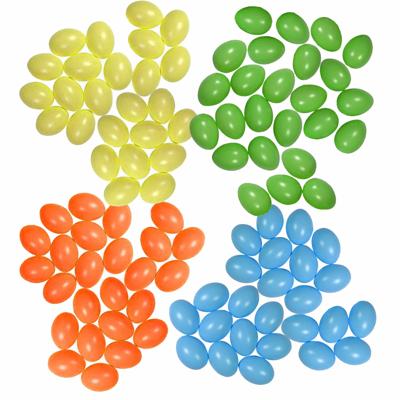 Knutsel en decoratie paaseieren - 100x stuks - kleuren mix - plastic - 4 cm - Pasen thema