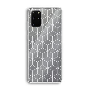 Zwart-witte kubussen: Samsung Galaxy S20 Plus Transparant Hoesje