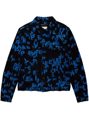 Purple Brand veste en jean à logo imprimé - Bleu