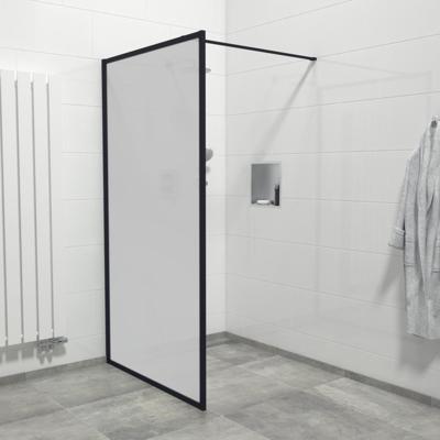 Marenza Bellini Inloopdouche - 120x200cm - veiligheidsglas - mat glas - frame rondom - anti kalk - mat zwart Mirrors-120B/NFF/F