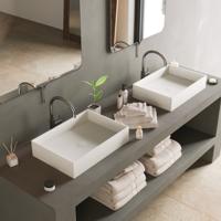 Opbouw Waskom Ideavit Solidjoy 50x35x11 cm Solid Surface Mat Wit Ideavit