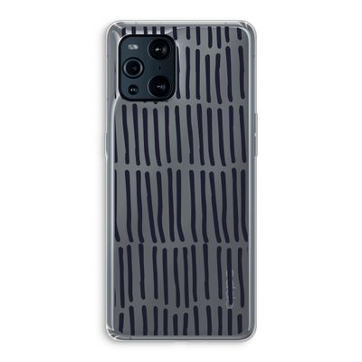 Moroccan stripes: Oppo Find X3 Pro Transparant Hoesje