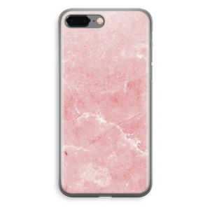 Roze marmer: iPhone 8 Plus Transparant Hoesje