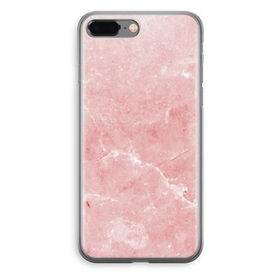 Roze marmer: iPhone 8 Plus Transparant Hoesje
