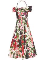 Oscar de la Renta robe à fleurs - Rose