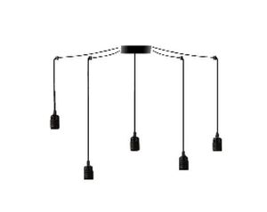 Hanglamp opbouw ceramic zwart E27 fitting Bossy Spider Perluci