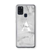 Ivory Marble: Samsung Galaxy A21s Transparant Hoesje Ivory Marble: Samsung Galaxy A21s Transparant Hoesje