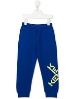 Kenzo Kids pantalon de jogging à logo imprimé - Bleu