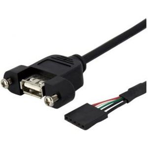 StarTech.com 30 cm Inbouwpaneel USB Kabel USB A naar Moederbord Aansluitkabel F/F