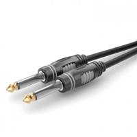 Sommer Cable HBA-6M-0090 Jackplug Audio Aansluitkabel [1x Jackplug male 6,3 mm (mono) - 1x Jackplug male 6,3 mm (mono)] 0.90 m Zwart