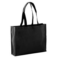 Draagtas / goodie-bag / schoudertas / boodschappentas - zwart - 40 x 32 x 11 cm