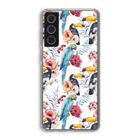 Bloemen tukan: Samsung Galaxy S21 FE Transparant Hoesje