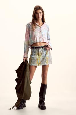 Blouse met striklinten ontworpen door Mr. Christian Lacroix - RED - XL