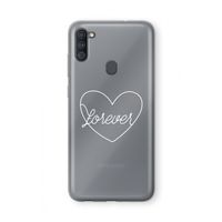 Forever heart pastel: Samsung Galaxy A11 Transparant Hoesje