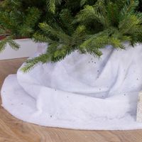 Sneeuwdeken pes d100h1 cm wit/zlvr kerst - Decoris