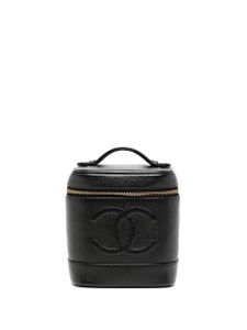 CHANEL Pre-Owned trousse de toilette à logo brodé CC (2002) - Noir