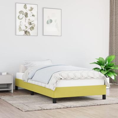 Bedframe stof groen 90x200 cm