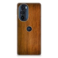 Motorola Edge 30 Pro | Bumper Hoesje | Donker Hout