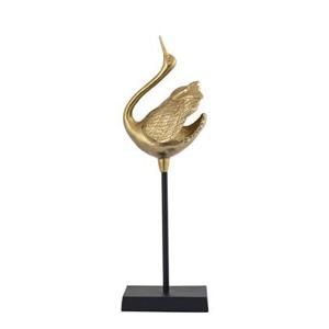 PTMD Joycee Gold casted alu swan statue closed wings