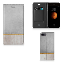 Apple iPhone 7 Plus | 8 Plus Book | Wallet Case | Wood Concrete