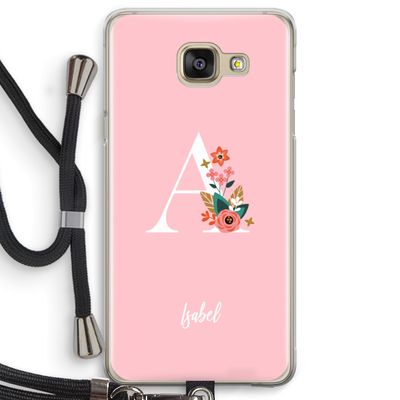 Pink Bouquet: Samsung Galaxy A5 (2016) Transparant Hoesje met koord