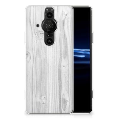 Sony Xperia Pro-I | Bumper Hoesje | White Wood