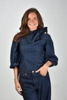 Zimmermann blouse Denim Fitted 5009TF25R ink