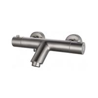 BWS Badkraan Thermostatisch Londen Badkraan h.o.h. 15 cm Geborsteld Staal
