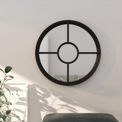 VidaXL Spiegel rond 40x4 cm ijzer zwart