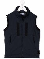 Stone Island Junior gilet matelassé à fermeture zippée - Bleu - thumbnail