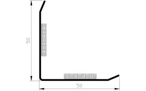 Hoekbeschermer rvs 50x50mm (3mtr)