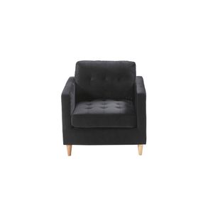 Marino fauteuil velours zwart.