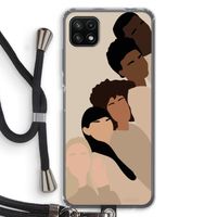 Sweet creatures: Samsung Galaxy A22 5G Transparant Hoesje met koord Sweet creatures: Samsung Galaxy A22 5G Transparant Hoesje met koord