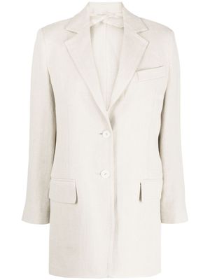 Max Mara blazer en lin à coupe oversize - Tons neutres