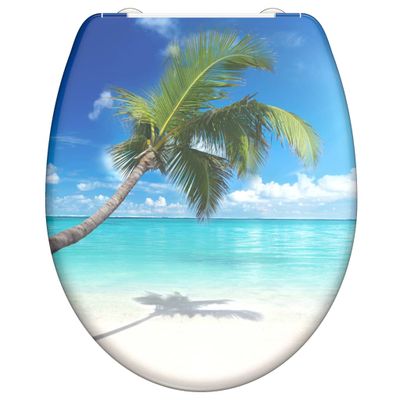 SCHÜTTE toiletbril met soft-close carribean duroplast met print