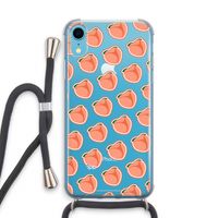 Just peachy: iPhone XR Transparant Hoesje met koord Just peachy: iPhone XR Transparant Hoesje met koord