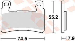 TRW Brake pad mcb 850 trq sin.metal racing