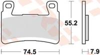 TRW Brake pad mcb 850 trq sin.metal racing