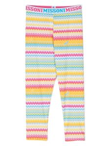 Missoni Kids legging imprimé à taille logo - Jaune