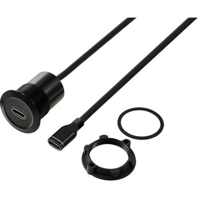 TRU COMPONENTS TC-13376304 USB 3.1-C ® bus/bus 1 m kabel zwart 1 stuk(s)