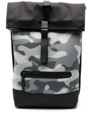 Rains sac à dos à imprimé camouflage - Noir